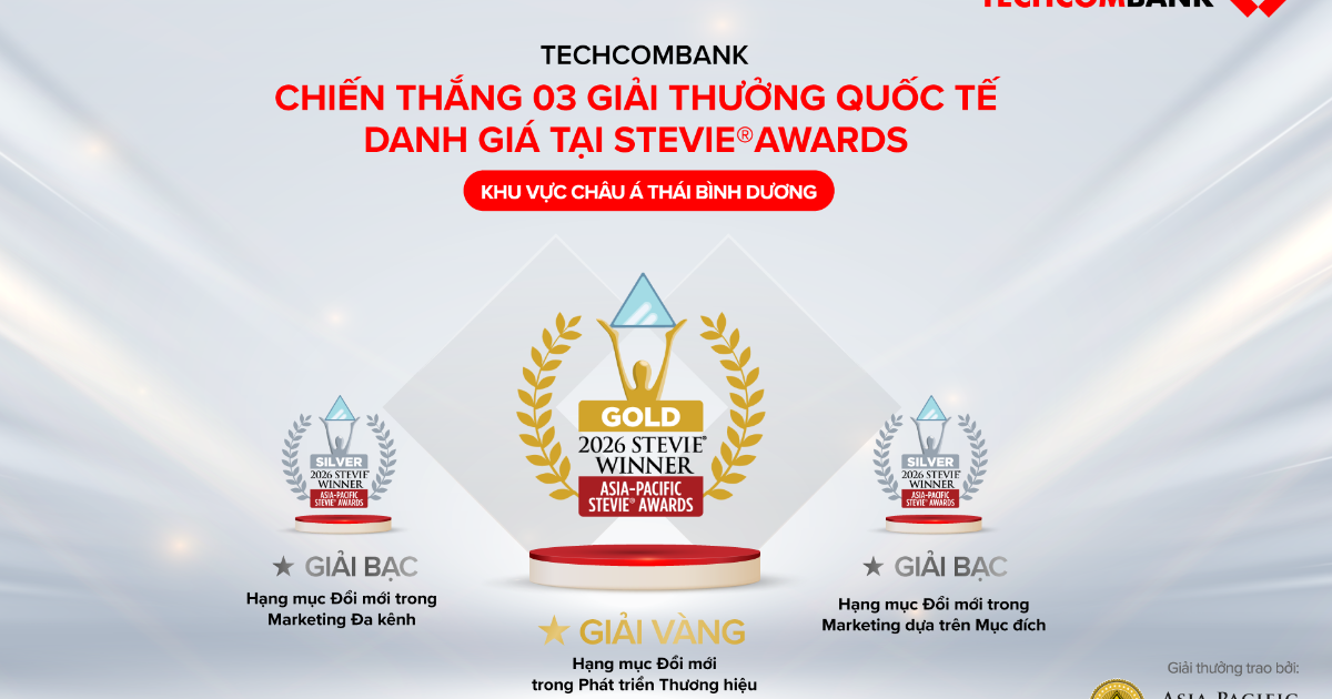 Techcombank chinh phục hội đồng giám khảo quốc tế Stevie Awards 3 năm liên tiếp