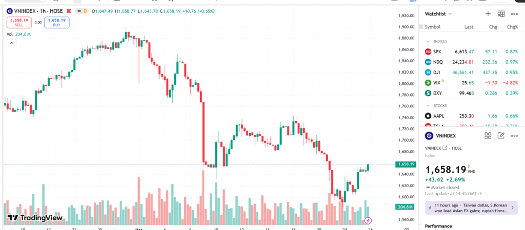 VN-Index tăng 43 điểm, thị trường vẫn trong giai đoạn dò đáy?