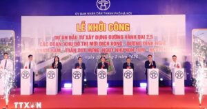 Hà Nội khởi công những tuyến trọng điểm tại Dự án đường Vành đai 2,5