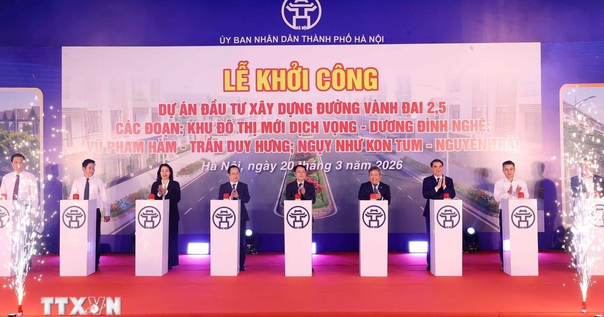 Hà Nội khởi công những tuyến trọng điểm tại Dự án đường Vành đai 2,5