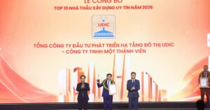 UDIC tiếp tục khẳng định vị thế Top 10 công ty bất động sản 2026
