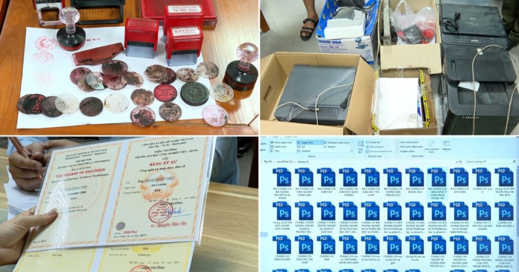 Bắt nhóm đối tượng làm giả hàng nghìn con dấu, tài liệu của 110 cơ quan, tổ chức
