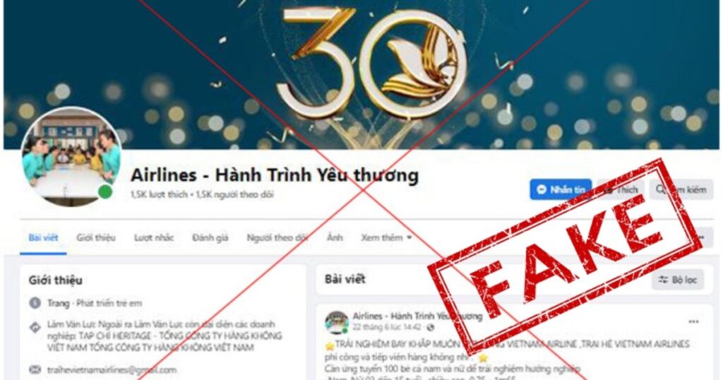 Nở rộ website, fanpage, tài khoản giả mạo lừa đảo vé máy bay giá rẻ