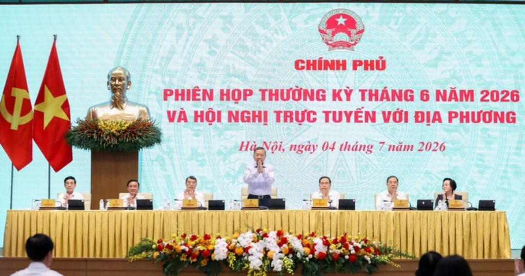 Khai mạc Phiên họp Chính phủ thường kỳ tháng 6/2026 và Hội nghị trực tuyến Chính phủ với địa phương