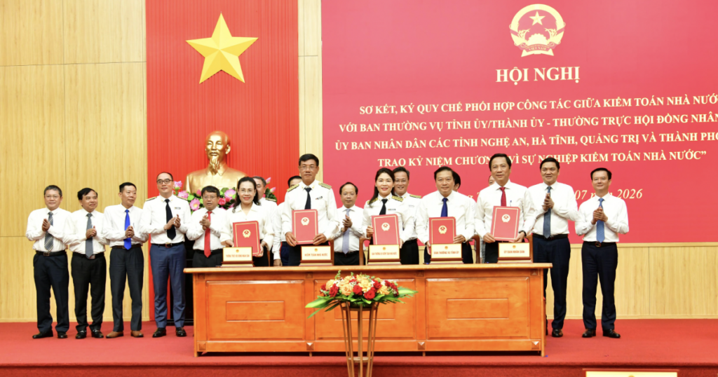 Kiểm toán nhà nước ký Quy chế phối hợp công tác với 4 tỉnh, thành
