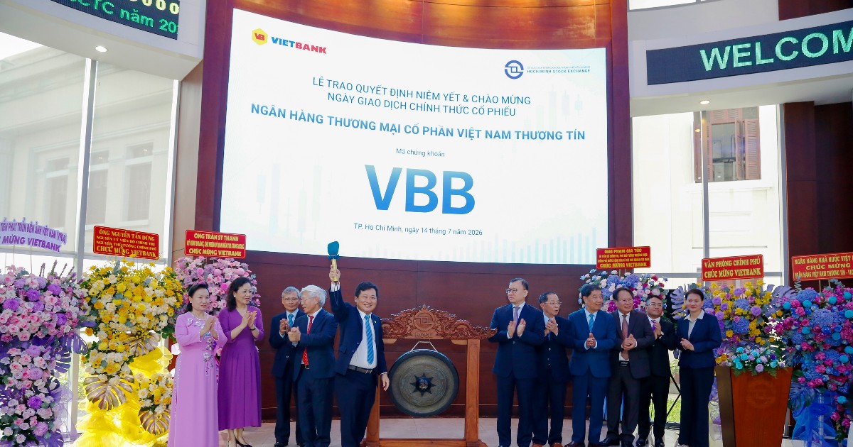 Gần 1,08 tỷ cổ phiếu VBB giao dịch trên HOSE, giá trị vốn hóa khoảng 14.400 tỷ đồng