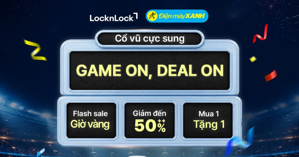 Hơn 200 sản phẩm LocknLock đồng loạt ưu đãi đến 50%+++ tại Điện Máy Xanh
