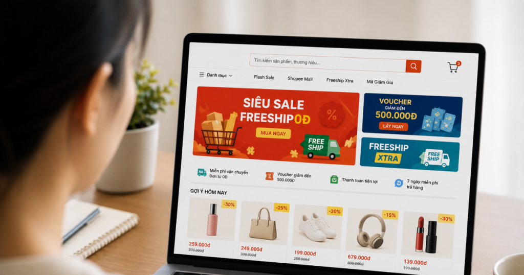 Người Việt chi ít nhất 1.611 tỷ đồng mỗi ngày để mua sắm online